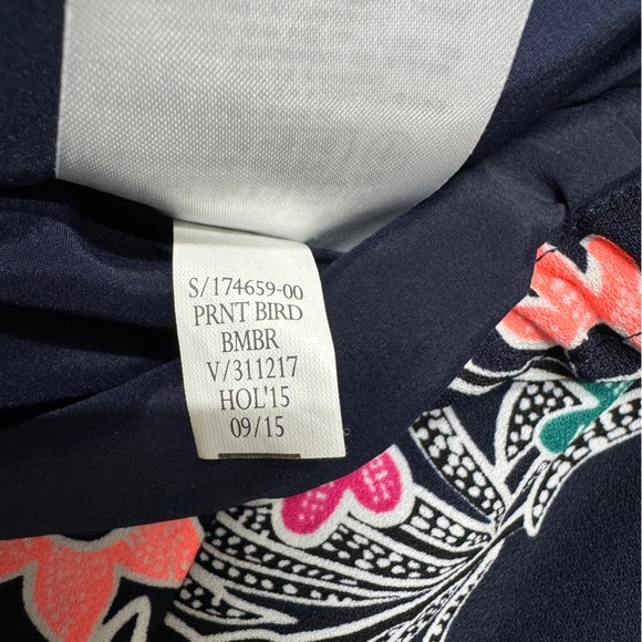 {Banana Republic} "Bird Print Drapey Bomber Jacket" Long Sleeve Full Zip Coat - Picture 4 of 5